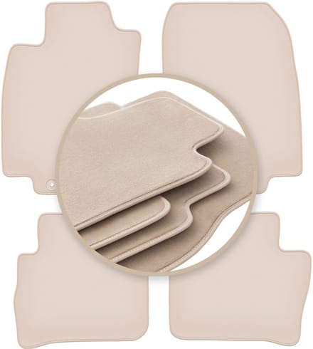 PREMIUM beige matten voor: Nissan Tiida C11 hatchback, sedan 2004-2012
