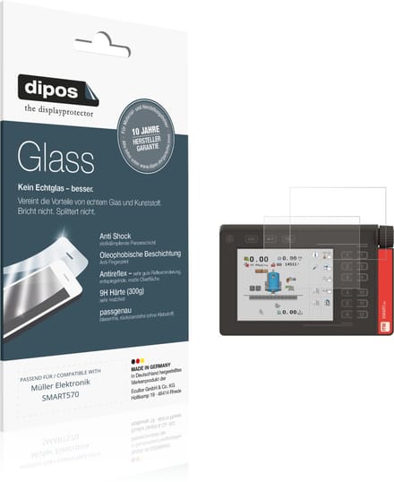 dipos – 2x Matte Pantserfolie geschikt voor Müller Elektronik SMART570 | 9H Screenprotector