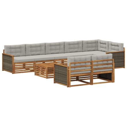 vidaXL - Buiten - bank - set - 9 - st