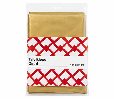 Tafelkleed Goud 137 x 274 cm | Wegwerp Tafelkleed | Feest, Verjaardag, Bruiloft & Kerst