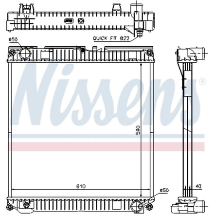 Radiator, motorkoeling NISSENS 67224A