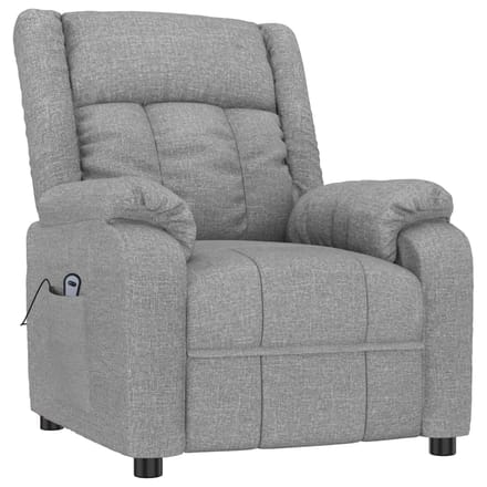 vidaXL - Fauteuil - elektrisch - verstelbaar - stof - lichtgrijs