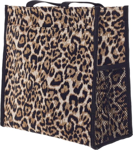 Cityshopper - Schoudertas - luxe gobelinstof – Leopard – Luipaard – Bruine vlekken