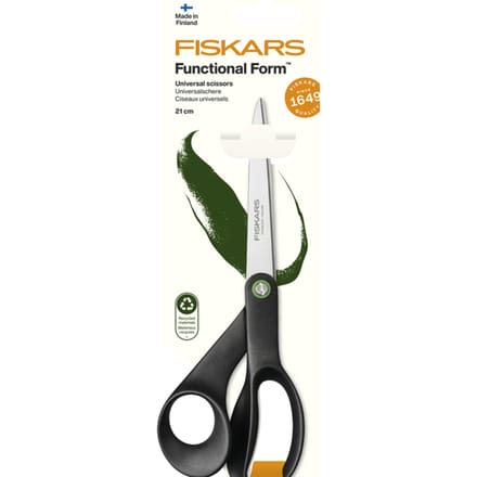 Fiskars Buro- & Knutselschaar - Schaar Universeel - Rechte knip - 21 cm - Zwart, Roestvrijstaal