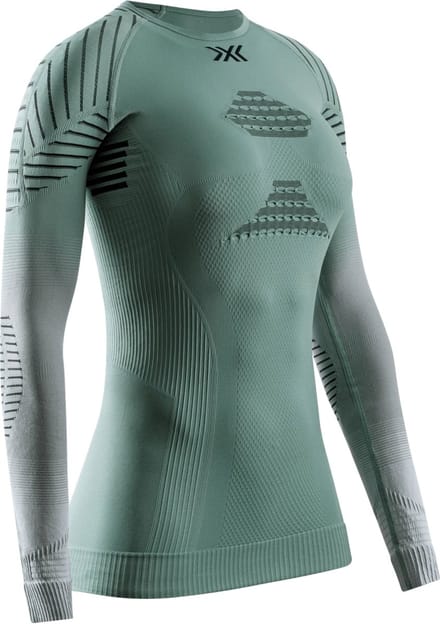 X-Bionic Invent Fx Shirt Lange Mouwen Dames - Sage Green/Light Grey/Optical White - S