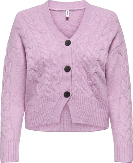 ONLY - ONLRIO LIFE LS CABLE CARDIGAN KNT - Dames - Cardigans