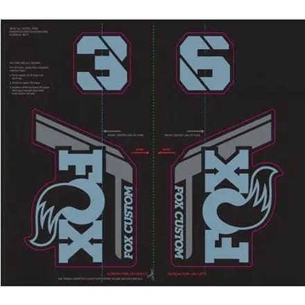 Stickers voor vork en schokdemper Fox Factory 2022