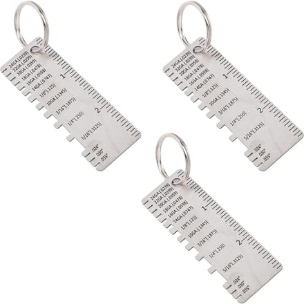 3 Stuks Metaalplaat Dikte Meter Roestvrij Staal Draad Lasmeter Lasmeting Inspectie