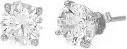 Karma Oorbellen Round Zirconia 8 mm Zilver