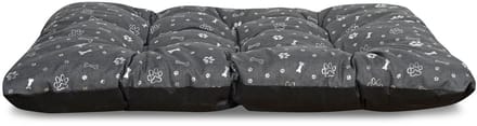 Hondenbedkussen PRESTIGE 120x80 cm waterdicht zilveren botten