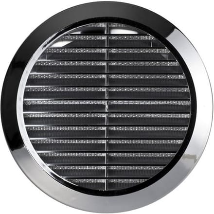 Rond Ventilatierooster met Muggennet en Kunststof Afwerking