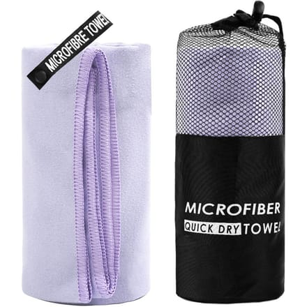Microvezel reishanddoeken, sneldrogende handdoek voor kamperen, strandgym, backpacken 40x80cm paars