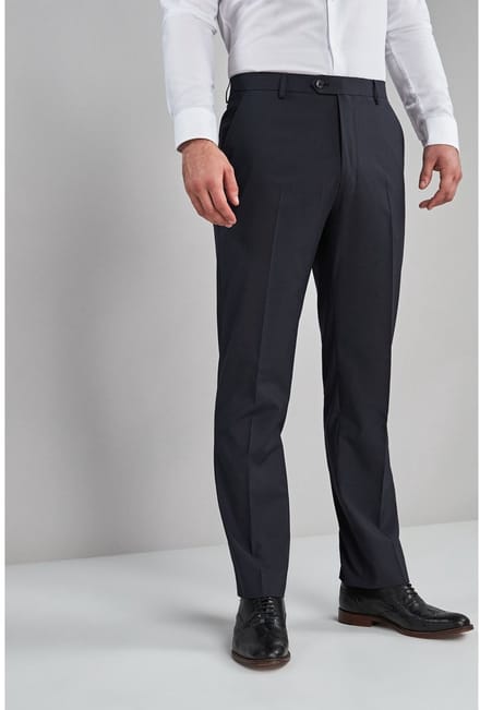 Next - Heren - Normale Pasvorm - Chique stretchy broek - Blauw