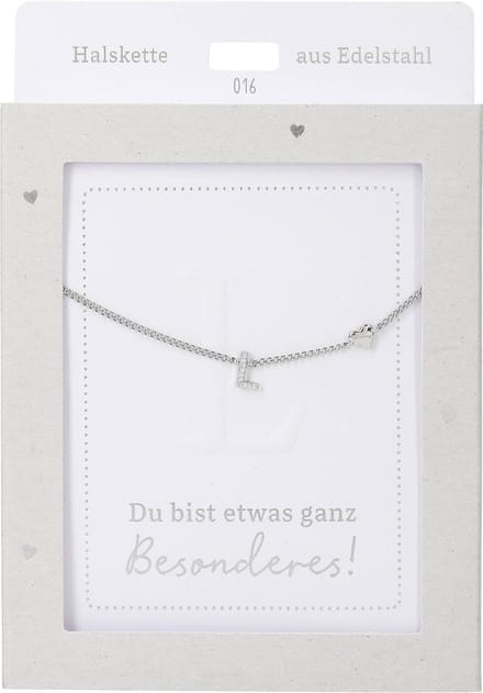 Depesche ketting zilver letter L hartje cadeau sieraden.