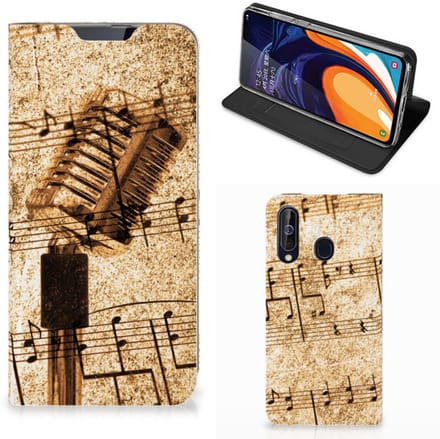 Samsung Galaxy A60 Stand Case Bladmuziek