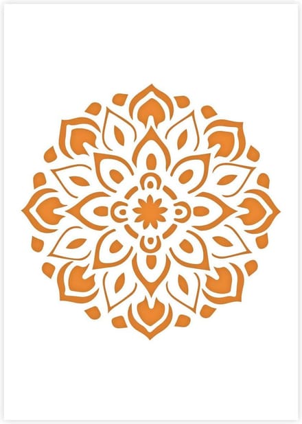 QBIX Mandala Sjabloon - A3 Formaat - Kunststof - Stencil