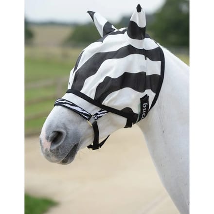 Anti-vliegenmasker voor paarden Bucas Buzz-Off Zebra