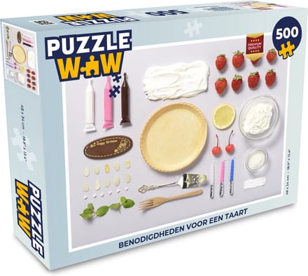 Puzzel Benodigdheden voor een taart - Legpuzzel - Puzzel 500 stukjes