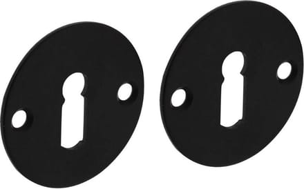 Intersteel Rozet met sleutelgat 2 mm dun rvs/zwart