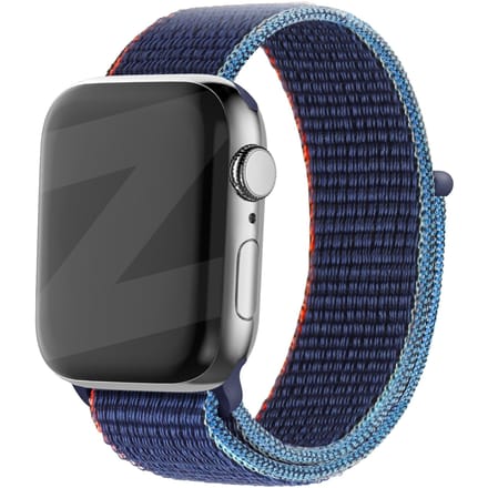 Bandz Apple Watch nylon band 'Classic' (donkerblauw mix)