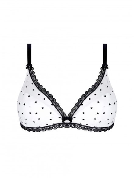 Antigel Coeur De Rockeuse Plunge BH Halve Mousse Coeur Desir Wit 85 C