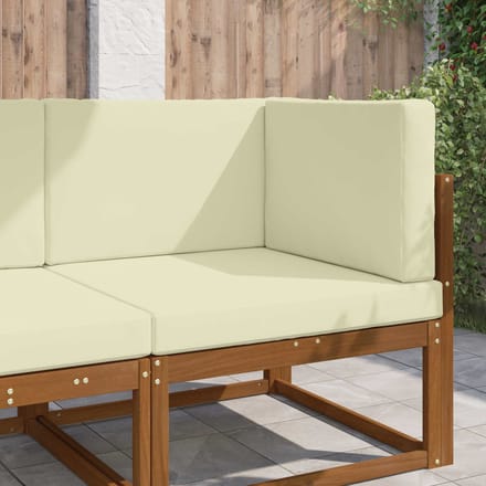 vidaXL - Buitenbankkussen - Polyester - Crèmekleurig - 80 - x - 80 - cm