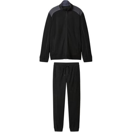 ESMARA MEN Fleece heren huispak (Zwart, S)
