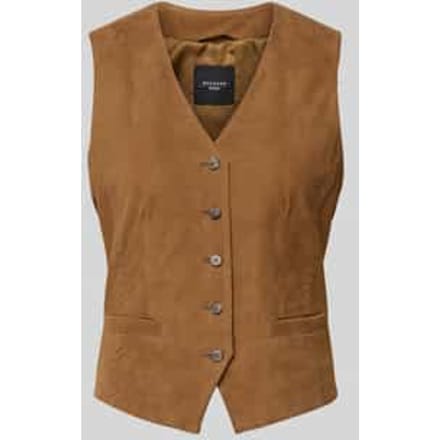 regular fit leren bodywarmer met siernaden model 'VETUSTA'