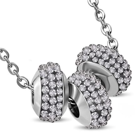 Montebello Ketting Leersia Grey - 316L Staal - 3x Bedel 5x10mm - 42cm