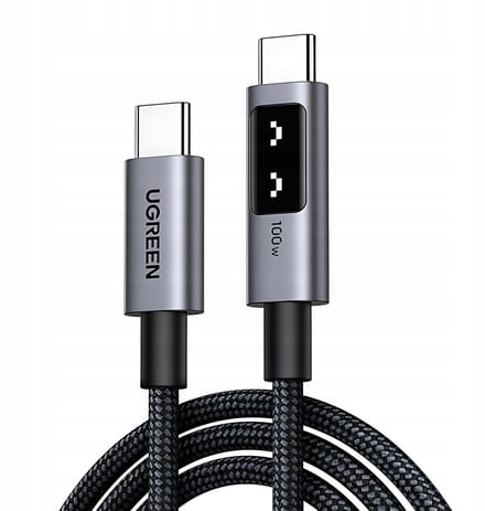 UGREEN USB-C naar USB-C Kabel 100W PD Snelladen 0.5m LED Display
