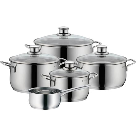 WMF Diadem Plus - Pannenset - 5-delig - Geschikt voor Inductie - RVS - Inclusief Deksels