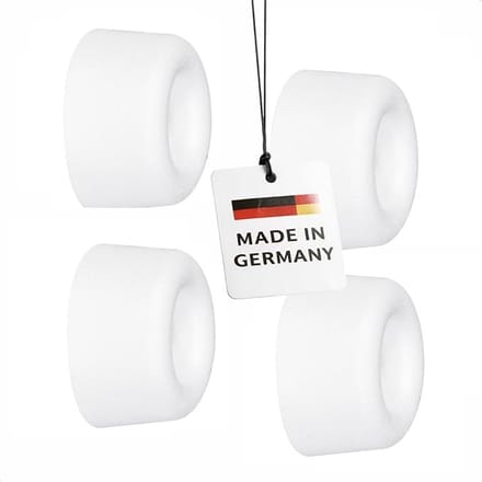 Set van 4 rubberen deurstoppers - wit, 18 mm diameter