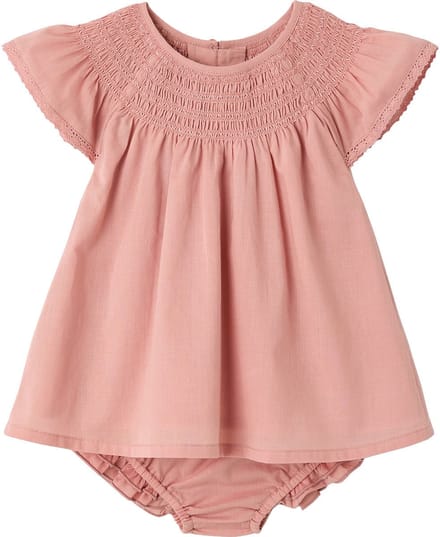Vertbaudet Jurk en bloomer baby meisjes katoen