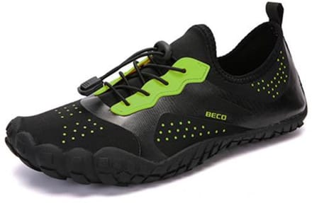 BECO waterschoenen Aqua venture - zwart/limegroen - maat 43