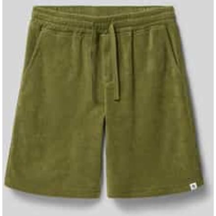 short met steekzakken en labeldetail