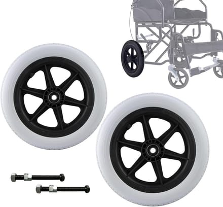 Stevig 12 Inch Vervangingswiel voor Rolstoel en Rollator - Solide PU