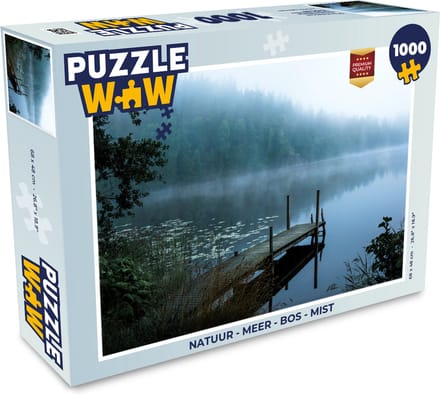 Puzzel Natuur - Meer - Bos - Mist - Legpuzzel - Puzzel 1000 stukjes volwassenen