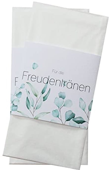 50 Stuks Eucalyptus Design Huwelijkszakdoeken - Decoratie en Gift
