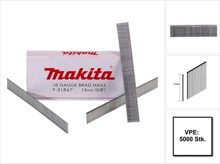 Makita F-31867 Brads Afmeting, lengte 15 mm 5000 stuk(s)