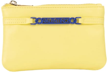 VALENTINO kaarthouder Ebe Zip Around Wallet Verde Neon / Bluette Lichtgeel