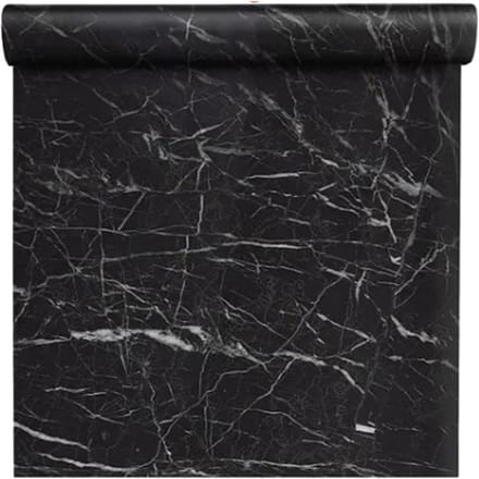 Behang Marmeren Zwart Zelfklevend Behang 40x300cm voor Kantoor Huisdecoratie black