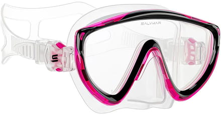 Salvimar Ray Duikmasker Transparant,Zwart,Roze Man,Vrouw