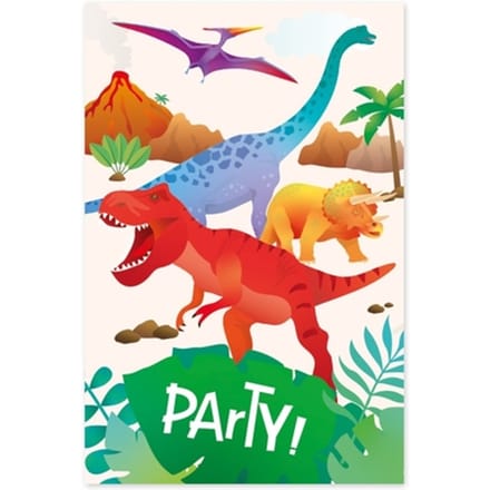 Paper Dreams Uitnodigingskaarten Dino 15x10cm - 6st