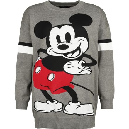 Mickey & Minnie Mouse - Disney Gebreide trui - Mickey Mouse Stance - S - voor Vrouwen - grijs