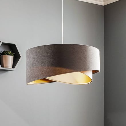 Maco Design Hanglamp Vivien driekleurig grijs/beige/goud