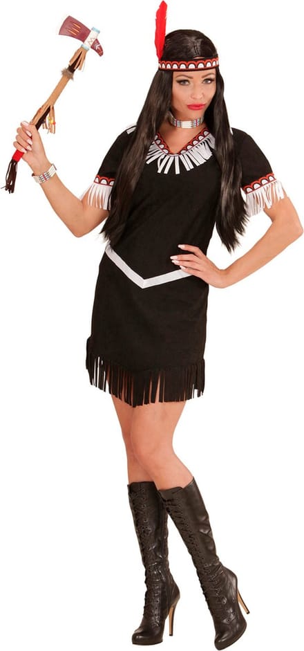 Indianen jurk zwart Monja