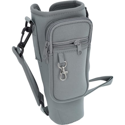 Waterfleshouder Waterdicht Verstelbare Schouderband 30oz Waterfles Draagtas met Telefoon gray