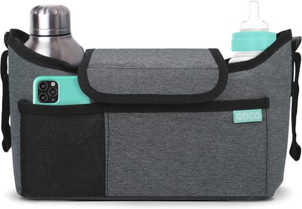 Kinderwagen Organizer - Universele Buggytas met Bekerhouder - Charcoal Grey
