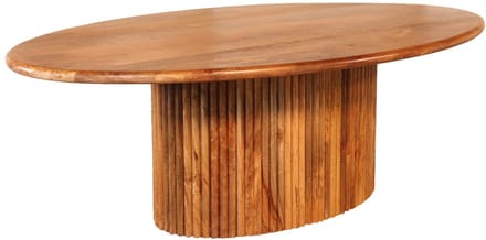 Salontafel ovaal bruin mangohout 120cm Moki duurzaam hout mango