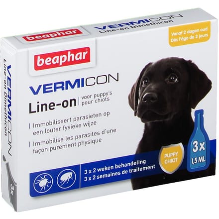 Vermicon Line-On voor puppy's 3x1,5 Unidosis-pipetten
